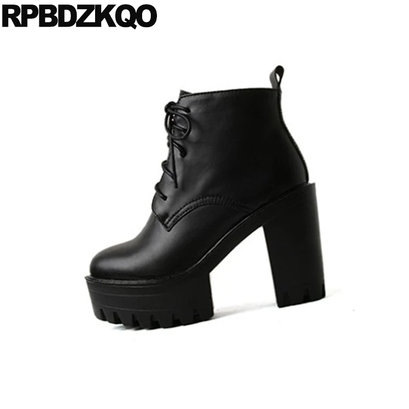 Брендовая обувь Пикантная в готическом стиле на платформе Сапоги панк Обувь с 12 44