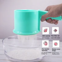350ml manual flour sieve handheld icing sugar strainer cup stainless steel mesh sifter home kitchen baking tool