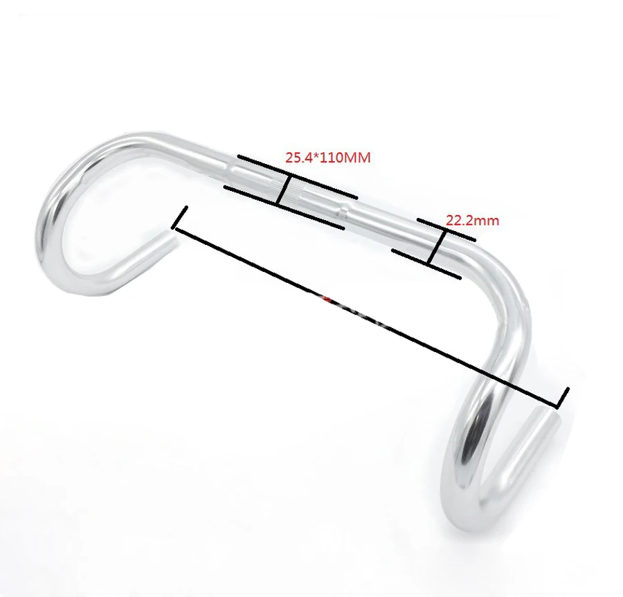 Сверхлегкий гоночный велосипед изогнутый руль из алюминиевого сплава 25 4*420 мм