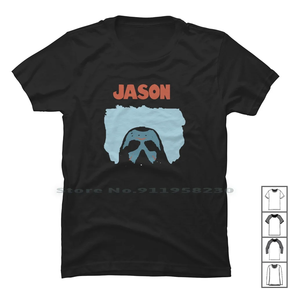 Jason Jaws Футболка 100% хлопок Мультяшные геймеры фильмы Gamer Game Son So Ny Me Ja|Мужские