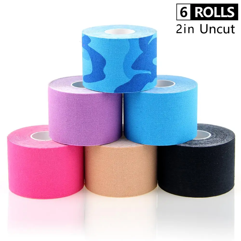 

Sports Tape Kinesiology Tape Athletic Tape Breathable Physical Therapy Cotton Reduce Pain Injury Recovery Provides Supports