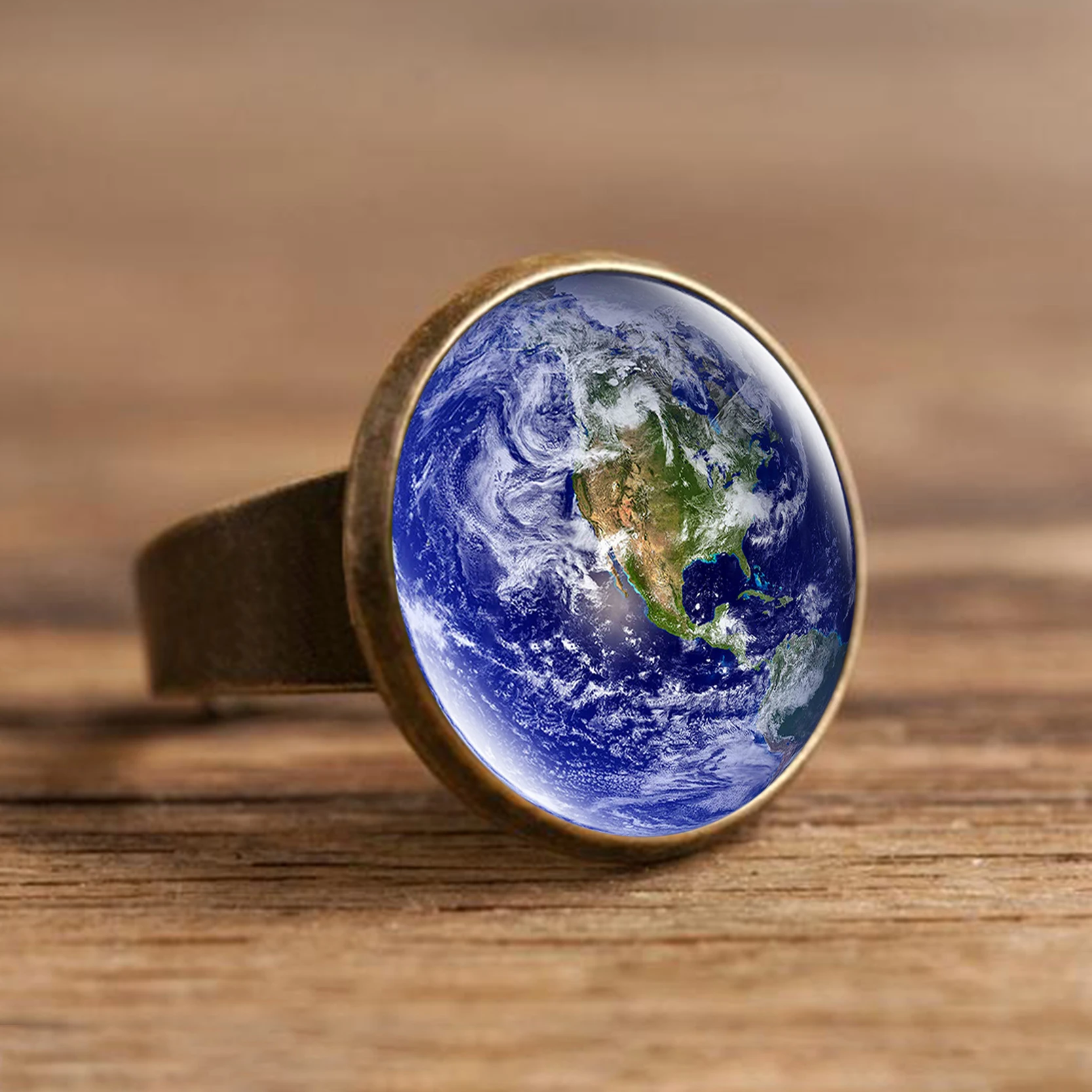 Женское кольцо с кабошонами на солнечной системе регулируемое палец для женщин и