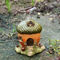 resin acorn house statuette home decor miniatures fairy garden ornament accessories figurines for home decor crafts