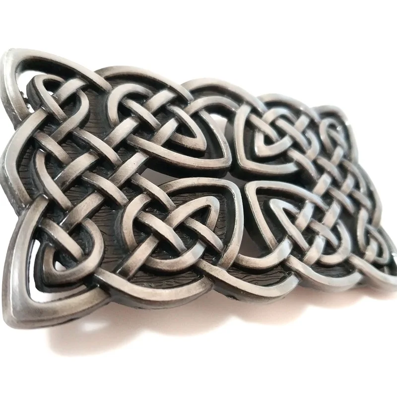 Классическая мужская металлическая пряжка с узлом в западном стиле модные