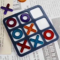 tic tac toe ox chess game mirror silicone casting mold for diy resin epoxy jewelry tools craft handmade making