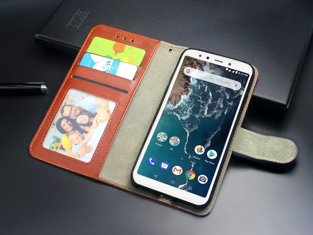 Роскошный Винтажный чехол для Xiaomi Mi a1 A2 A3 Lite чехол Флип кожаный чехол для Xiaomi Mi A2 Lite кошелек Телефон Силиконовый Футляр для карт