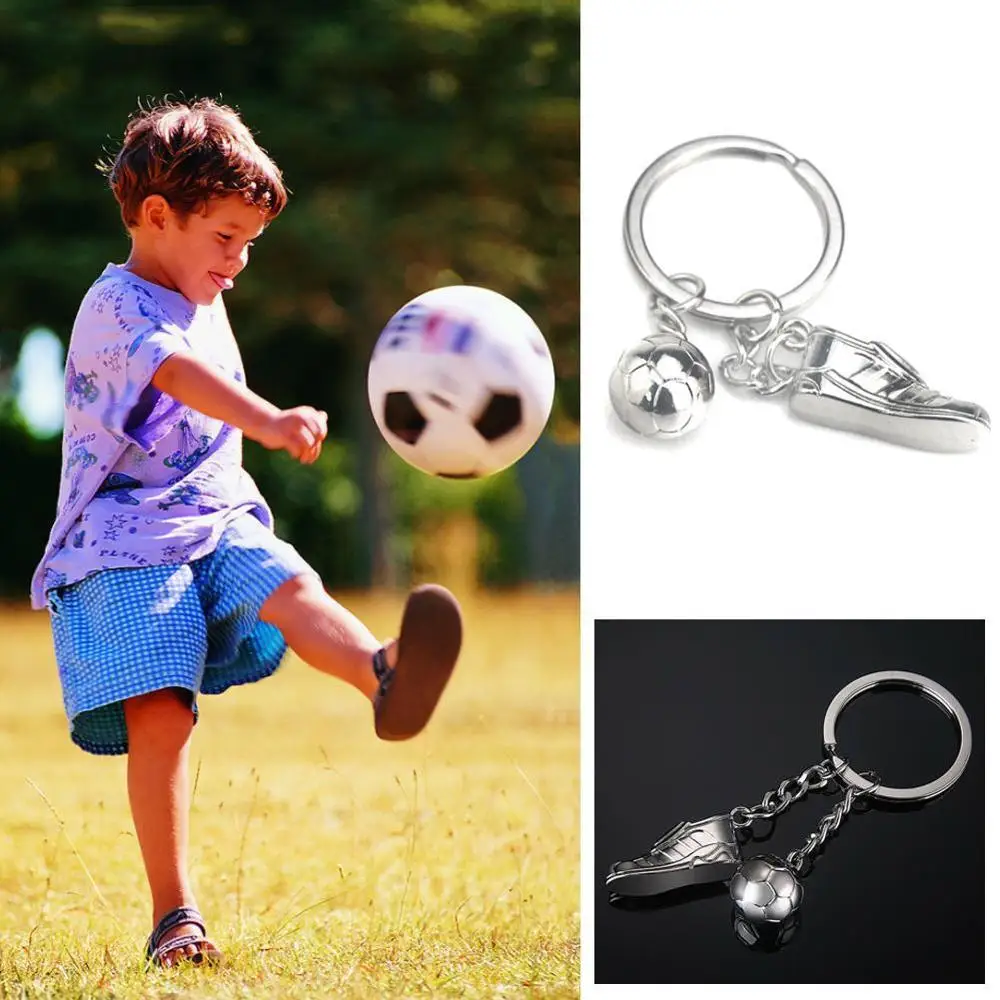 Модный металлический брелок для ключей с футбольным мячом мужской подарок