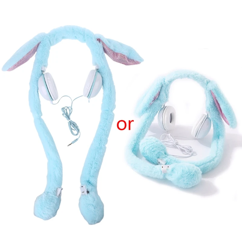 Светящиеся плюшевые движущиеся шапки X7AA с кроличьими ушками головные уборы