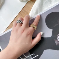 2020 high fashion jewelry for women stainless steel mens rings on finger wristband plated 18k gold rings for women silver ring