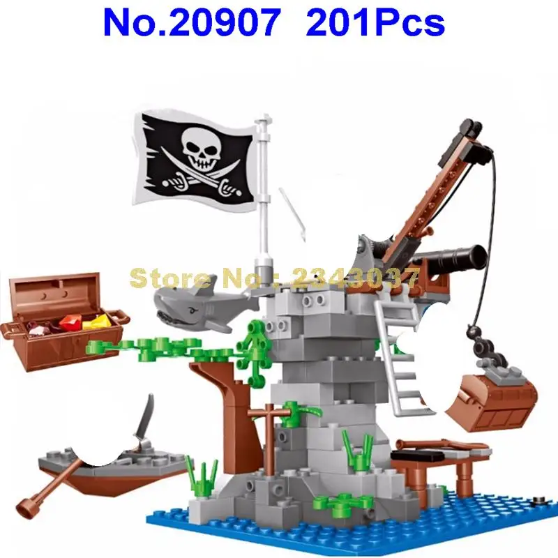 201 шт Пираты сокровище транзитная станция строительный блок игрушка|building blocks|pirates