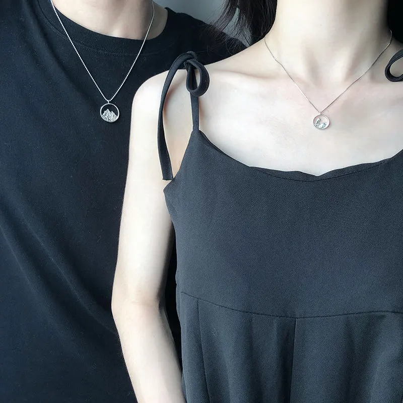 Flyleaf полый морской горный обет ожерелье s &amp Кулоны Настоящее серебро 925 проба для