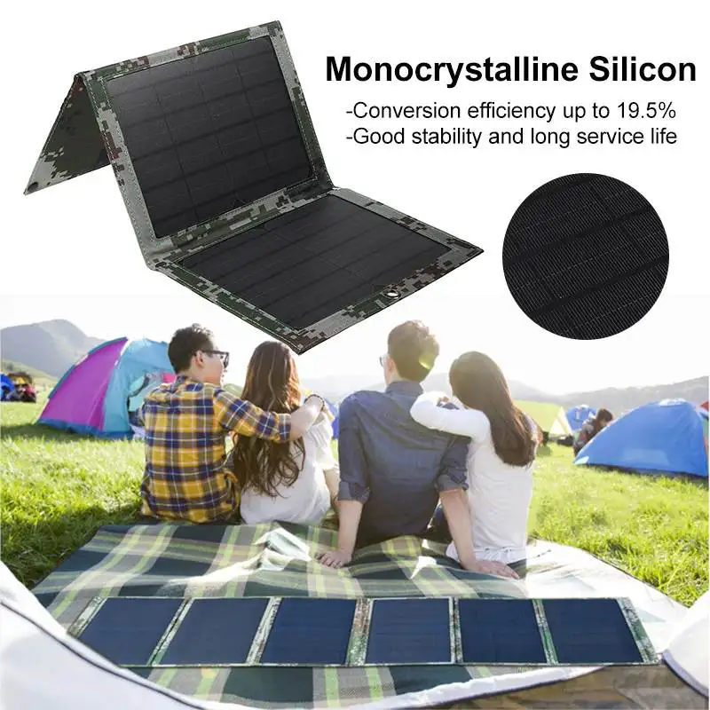 150 Вт Складная солнечная панель 12 В/5 В портативное зарядное устройство с двойным
