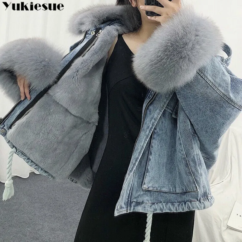 Warm Bomber Women's Winter Jacket Coat Female Jeans Jacket Basic Ladies Top Windbreaker Denim Jackets Overcoat clothes