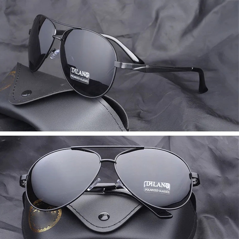 Мужские поляризационные солнцезащитные очки Vazrobe брендовые черные для вождения