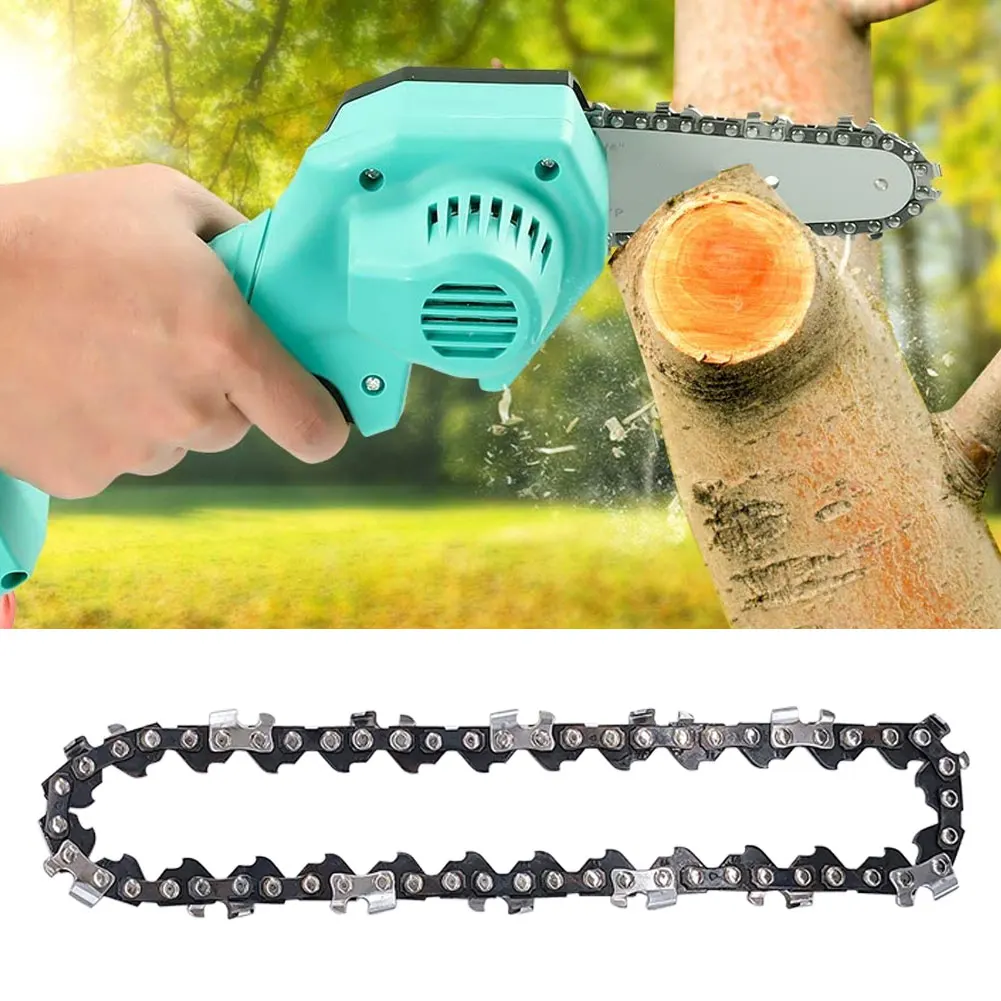 

3PCS Steel Chainsaw Chain Replacement 4 Inch Length 1/4 Pitch Handheld Electric Battery Chain Saw Pruners Accessories