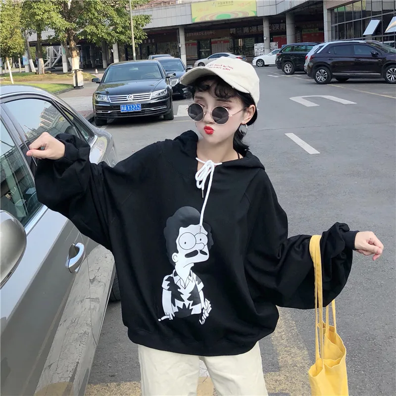 

Fashion 2020 Harajuku Women Hoodie Funny People Print Pullover Hoody Sweatshirts Plus Size Green Kawaii Sleeve Hoodies Clothes
