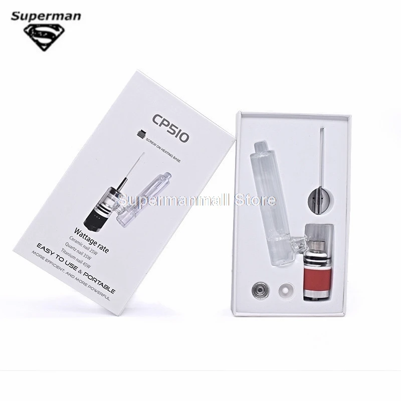 

High Quality CP510 Nail Glass Dry Herb Starter Kit Ceramic Coil Bowl Wax Vaporizer Fit 510 Thread Box Mod Vs Taifun BT RTA