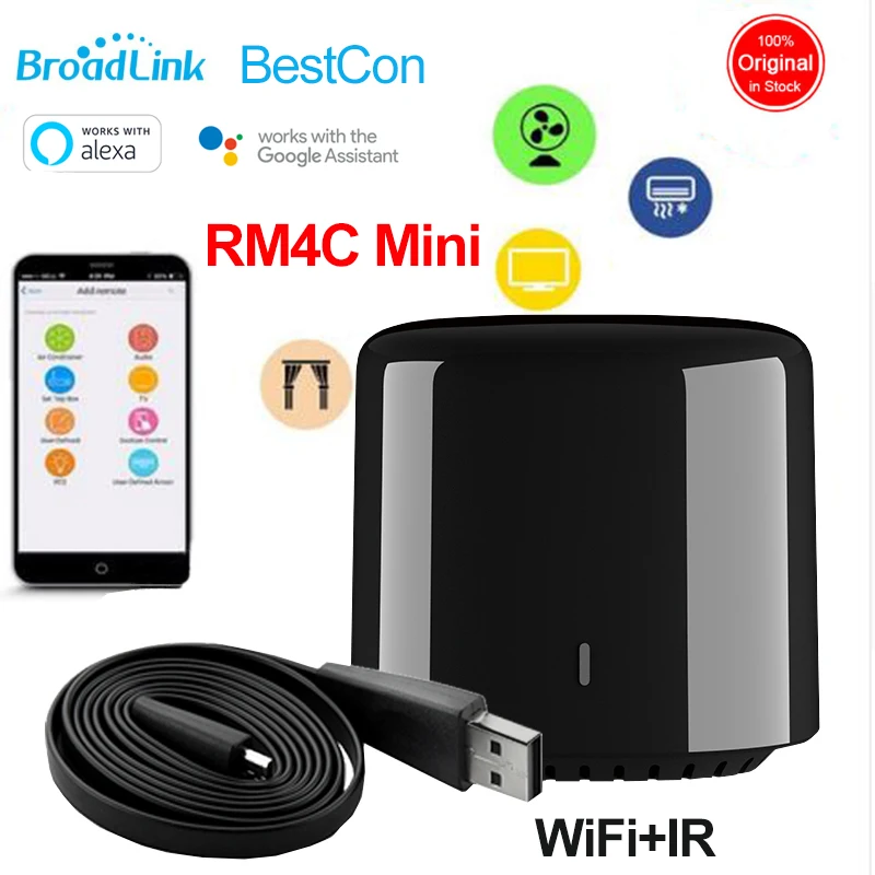 Пульт дистанционного управления Broadlink RM4 PRO BestCon RM4C Mini HTS2 универсальный пульт для