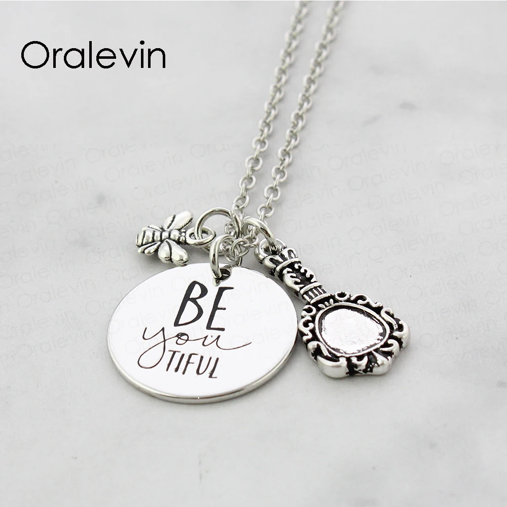 Подвеска талисман BE YOU TIFUL ожерелье Подарочная бижутерия 10 шт./лот # LN518|charm