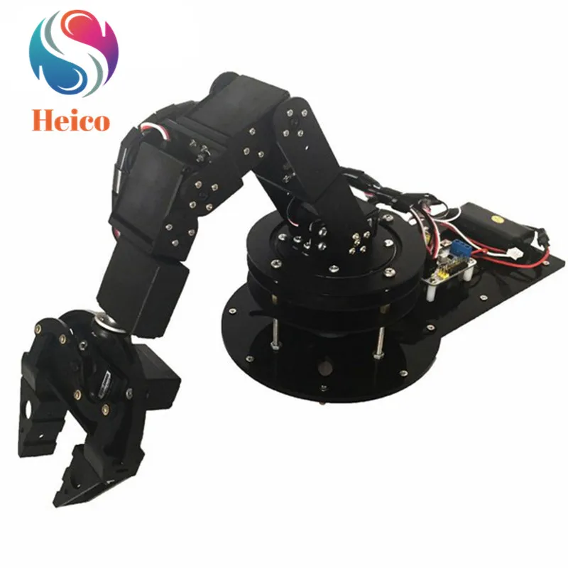 Металлический робот манипулятор своими руками 6DOF с механическим захватом