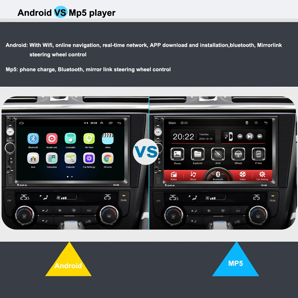 Автомобильный мультимедийный видеоплеер 2 Din Android стерео радио для Volkswagen Nissan Hyundai