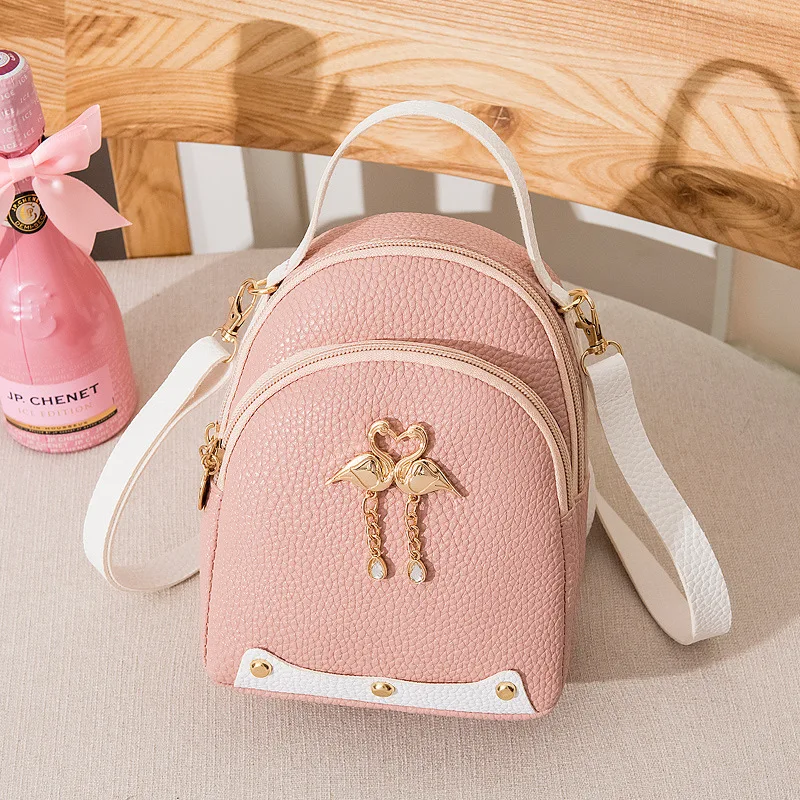 

Mini Cute Backpack Women PU Leather Fashion Small Shoulder Bag Casual Teenager Girls Shopping Travel Bagpack Children School bag