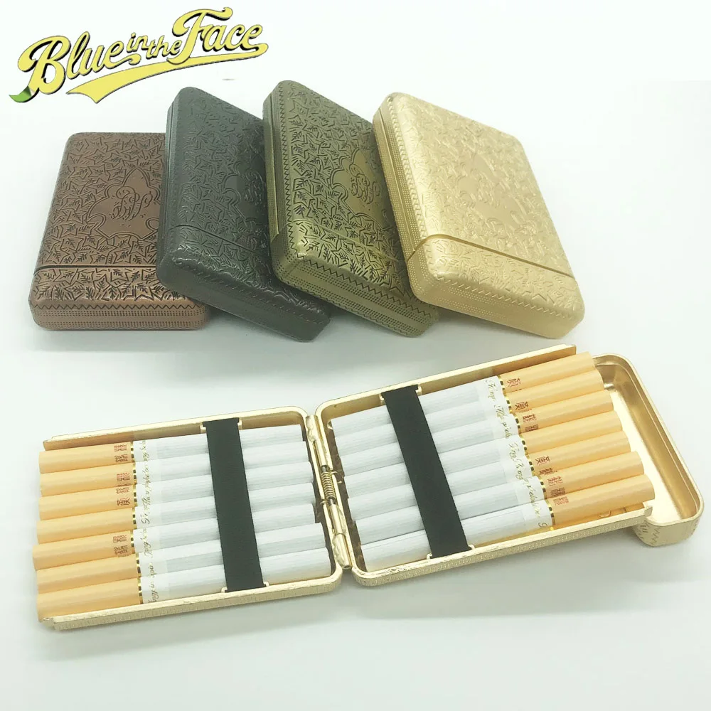 

Hand-carved Cigarette Case for 14 Cigarettes Retro Pure Copper Flick Box Holder Portable Smoking Tools