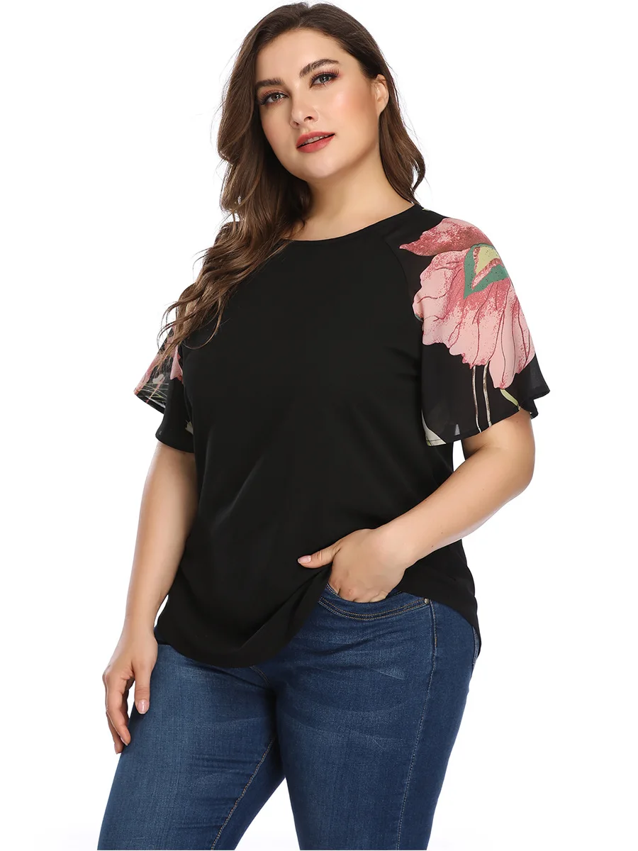 Новое летнее платье размера плюс топы для женщин повседневное свободное