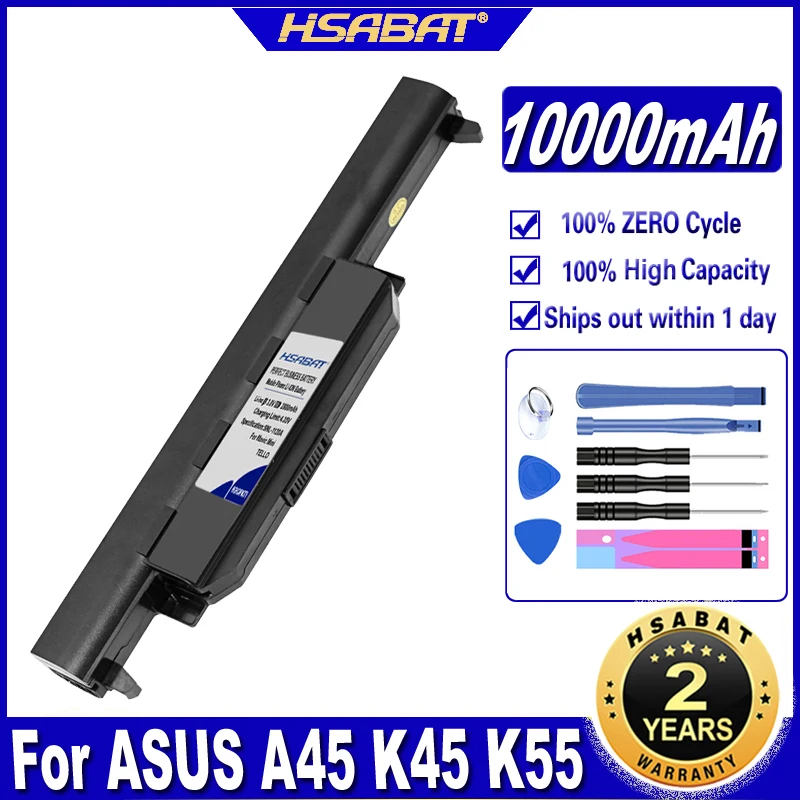 HSABAT A32 K55 A33 A41 10000 мА/ч Батарея для Asus A45 A55 A75 K45 K75 R400 R500 R700 U57 X45 X55 X75 серии