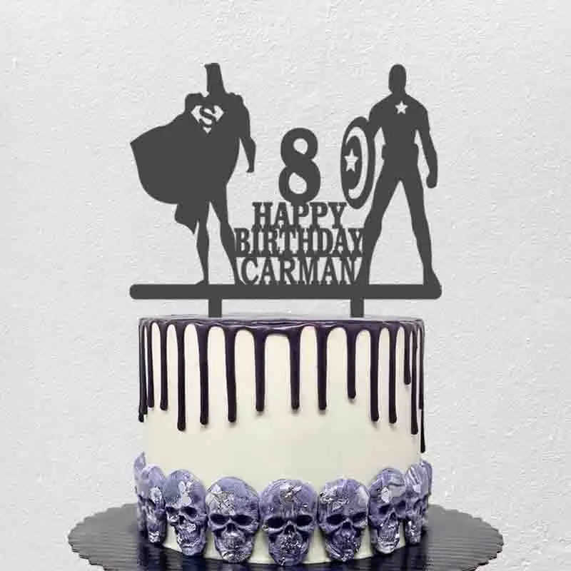 Персонализированный детский Топпер для торта на день рождения с именем заказ