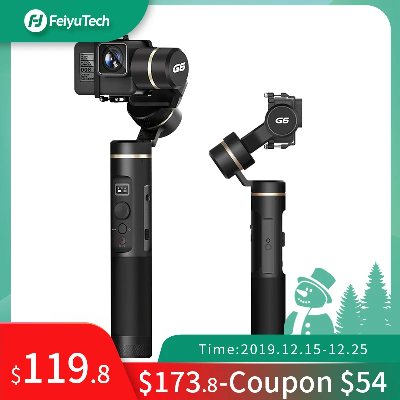 FeiyuTech G6 защита от брызг ручка Gimbal Wifi+ Bluetooth OLED экран экшн-камера стабилизатор штатив полюс для Gopro Hero 6 5 RX0