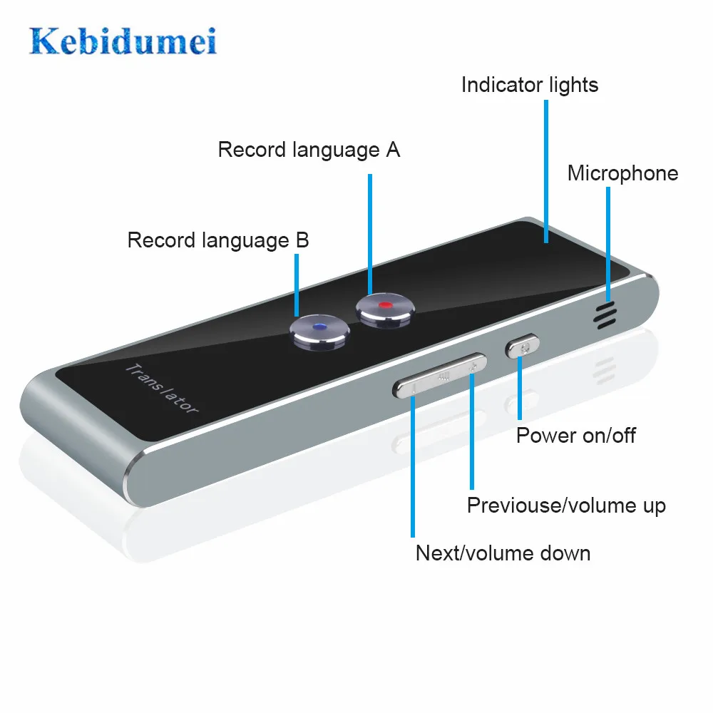Caldecott портативный умный голосовой переводчик двухсторонний 3 в 1 Bluetooth