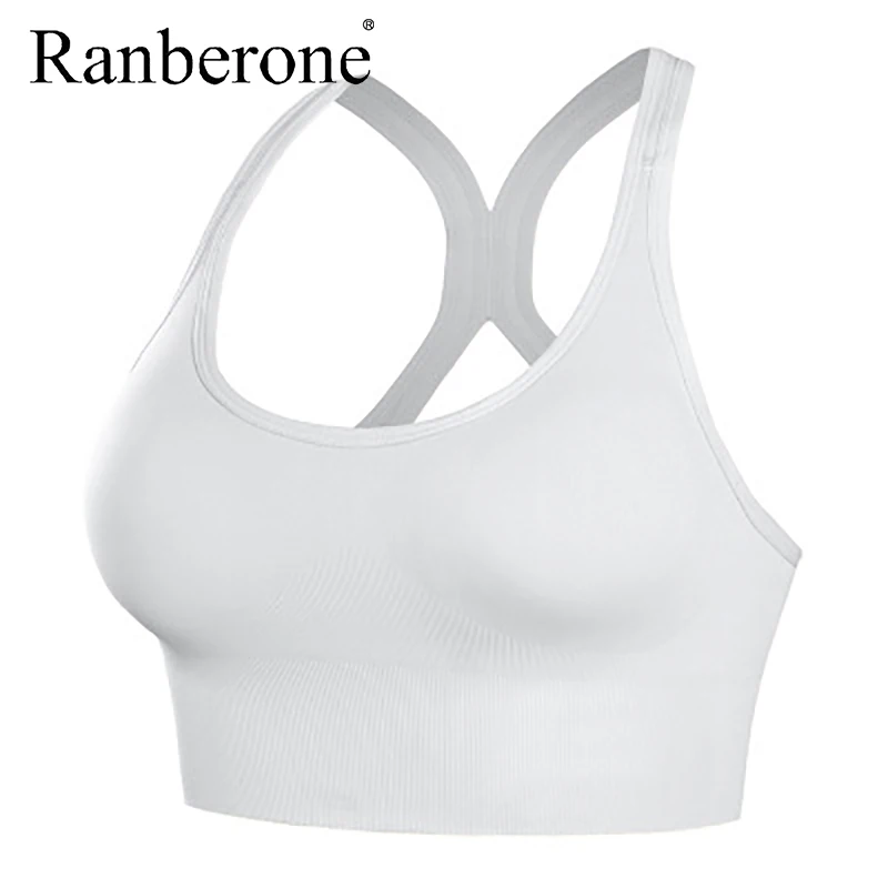 Ranberone Mermaid Curve Adjustable Back Buckle Women Sports Bra Sexy Running Yoga Bra High Strength Shockproof Gym Fitness Bra