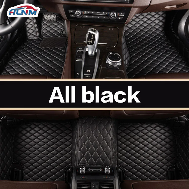 All black Автомобильные коврики для Toyota Land Cruiser 100 200 Prado 120 150 RAV4 Camry Corolla Highlander Alphard Prius Yaris Fortuner автомобильные коврики - Название цвета: All black