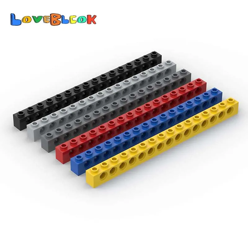 

LoveBlock технический кирпич 1x16 с отверстиями, строительные блоки, сборы MOC, детали, игрушки «сделай сам», подарок, креативный 3703 для детей, 10 шт./лот