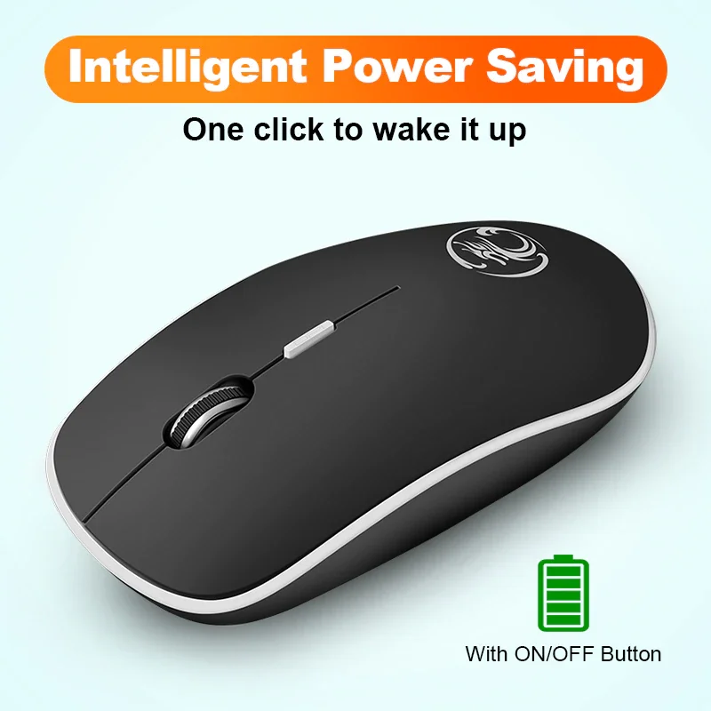 

Wireless Mouse Silent Computer Mouse 1600 DPI Ergonomic Mause Noiseless Sound USB PC Mice Mute Wireless Mice for Laptop