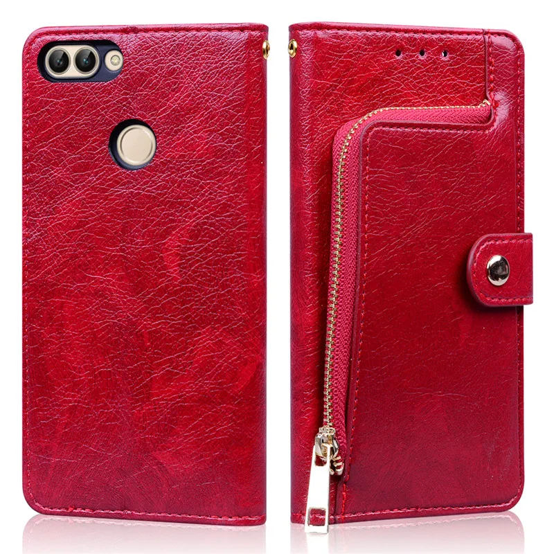 Чехол для Huawei P Smart 2018 силиконовый мягкий ТПУ кожаный флип кошелек чехол Funda smart Case