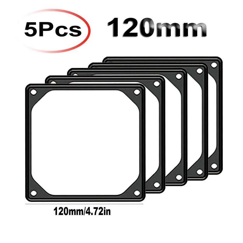 5pcs 120mm 5 шт. 80 мм 92 мм 120 мм 140 мм Антивибрационная силиконовая прокладка вентилятора шумоподавление глушитель прокладка для ПК Компьютерный Вентилятор - Цвет: 5pcs 120mm