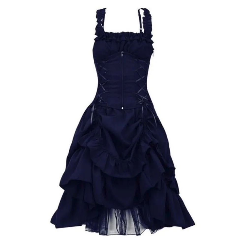 Женское Ретро винтажное викторианское готическое платье летнее кружевное