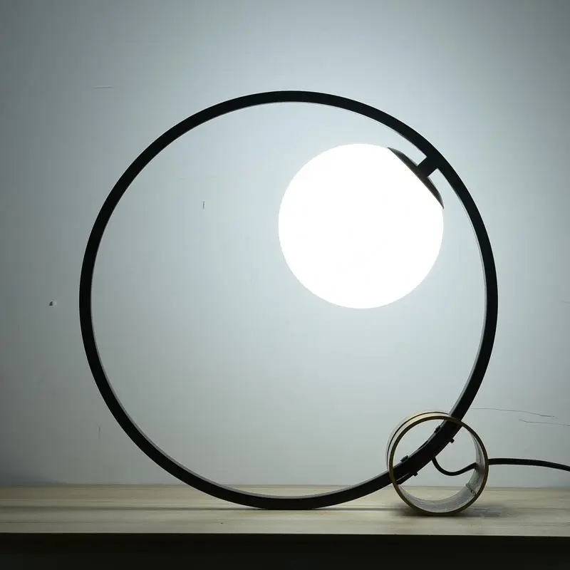 Скандинавский дизайн светодиодный настольный светильник Fixtrues белый стеклянный