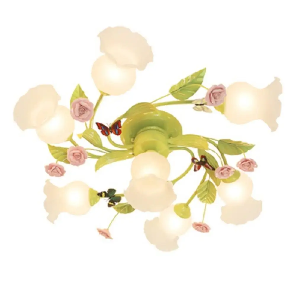 Европейский стиль дети спальня потолочный светильник люстра ing розовая Роза