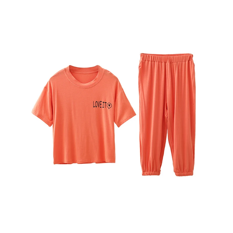 

Kids Pajamas Summer Modal Short Sleeve Trousers Pajama Sets for Boys Girls Sleepwear Homewear 2021 Thin Children's Pajamas 10 Y