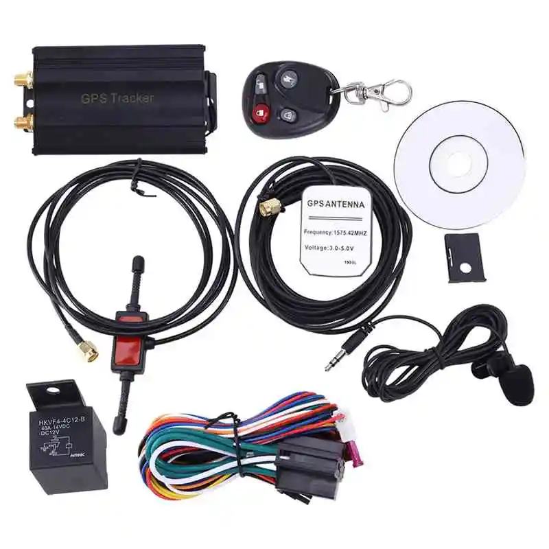 

Vehicle Car GPS SMS GPRS Tracker TK103B With Remote Control GSM Alarm SD Card Slot Anti-Theft GPS System Tracking Device