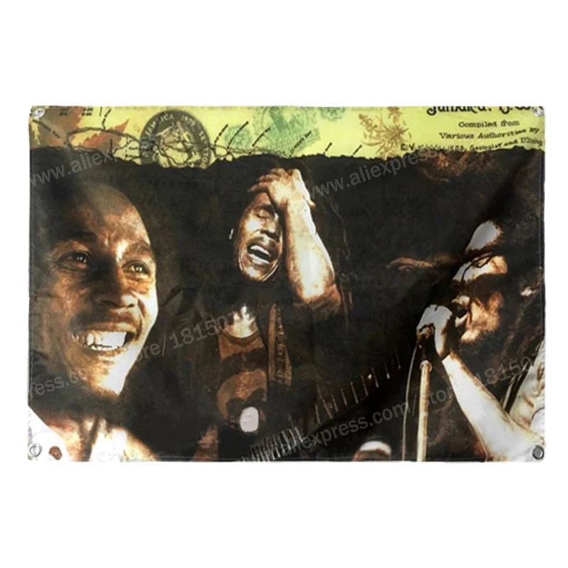 Баннер с флагами Bob Marley полиэстер 3*5 футов 144*96 см | Дом и сад