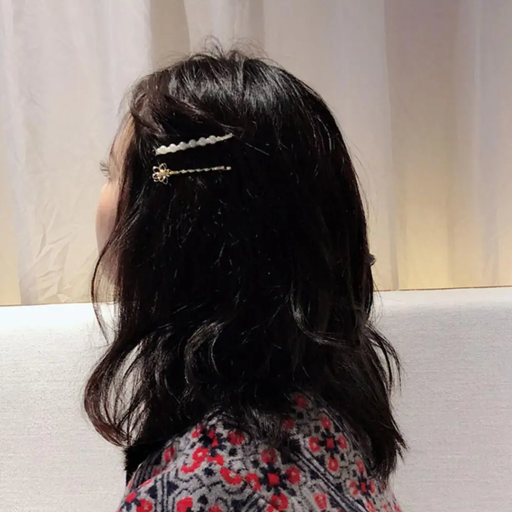 4 шт./компл. жемчужная Цветочная металлическая заколка для волос повязка расческа