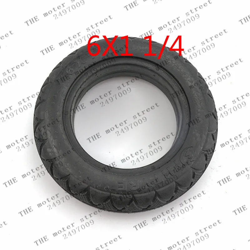 

150MM 6 inch Electric Scooter Solid Tire 6X1 1/4 (150*32) Tubeless Road Tyre for Many Gas Electric Scooters