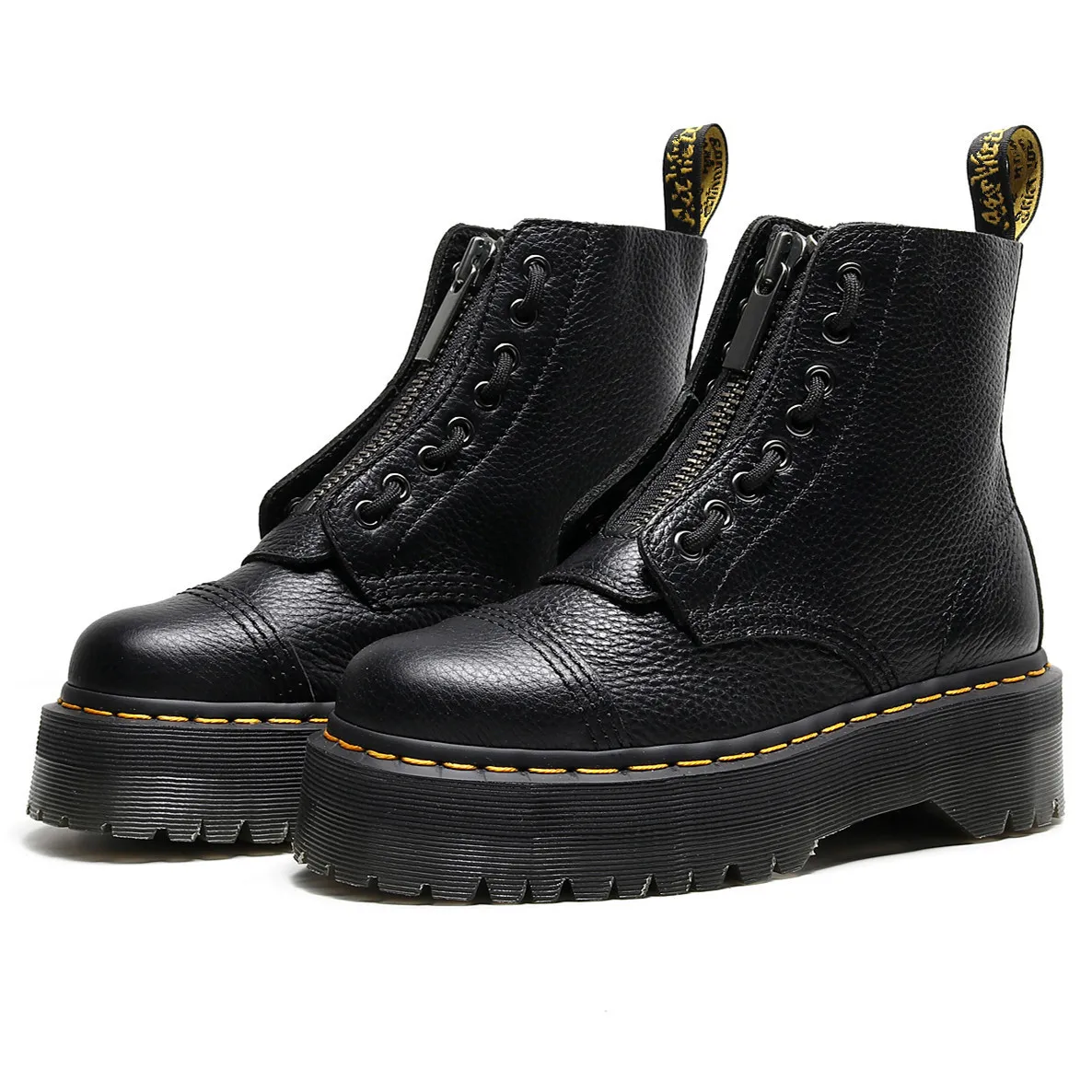 

2021 Leather Zipper Martin Boots Ankle Leather Shoes Women Boots Motorcycle Boots British Couple Boots Zapatos Mujer Botas