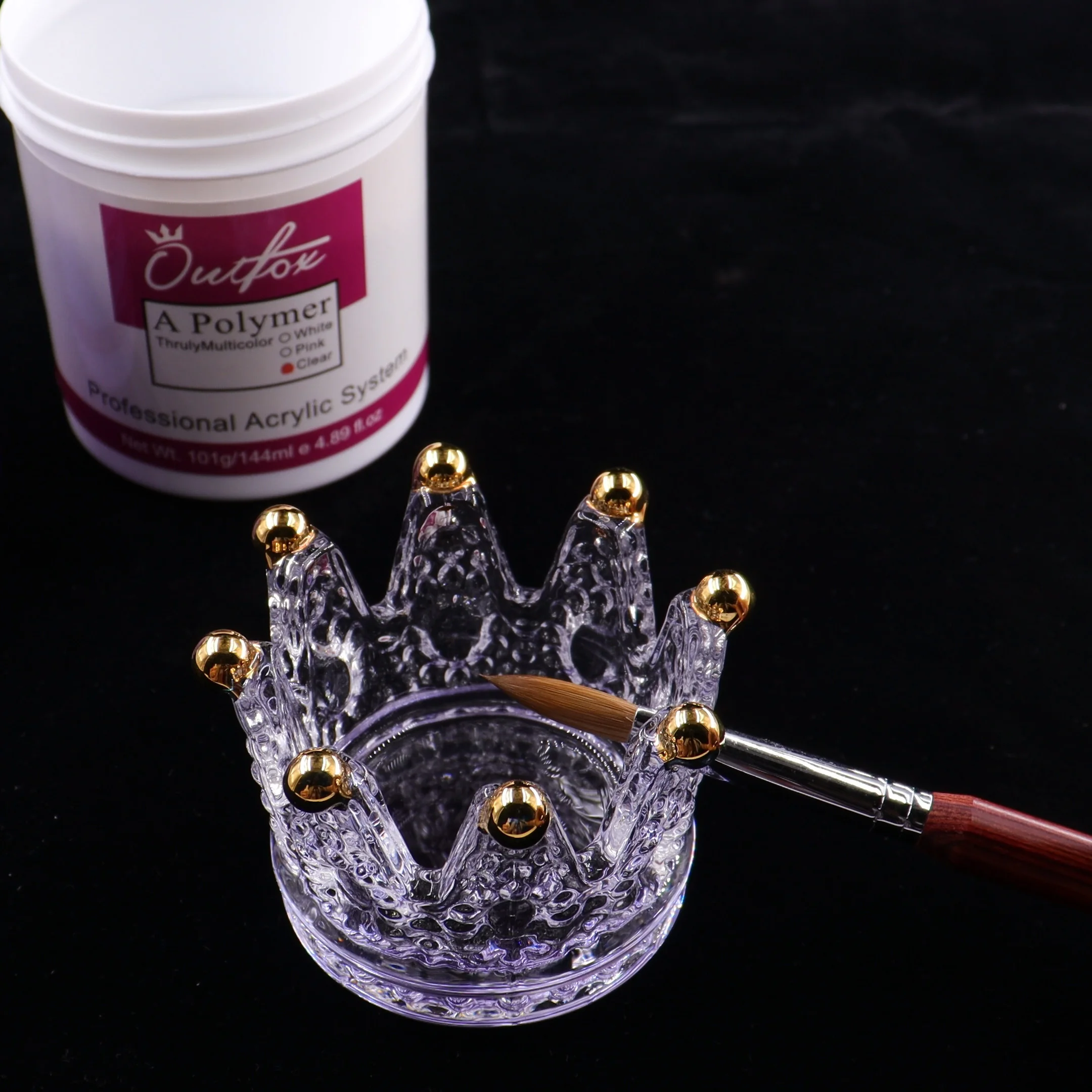 Акриловый стакан для ногтей Crown Хрустальный акриловый порошок жидкость