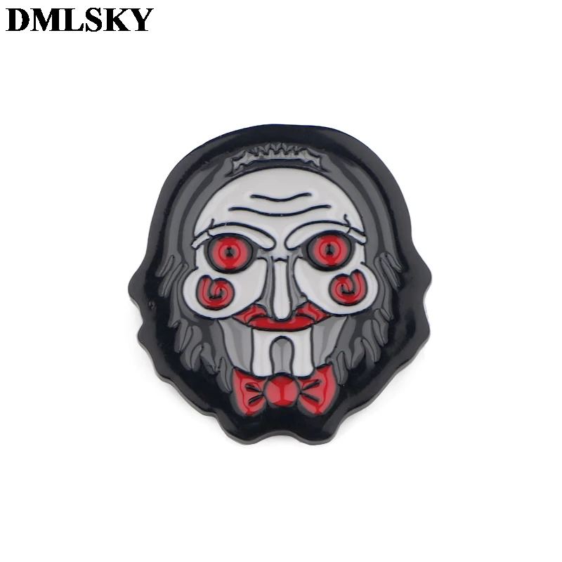 DMLSKY пилы булавки ужас мультфильм металлические булавки и броши рубашка нагрудные булавки значок для рюкзака шляпные булавки ювелирные изделия M3850