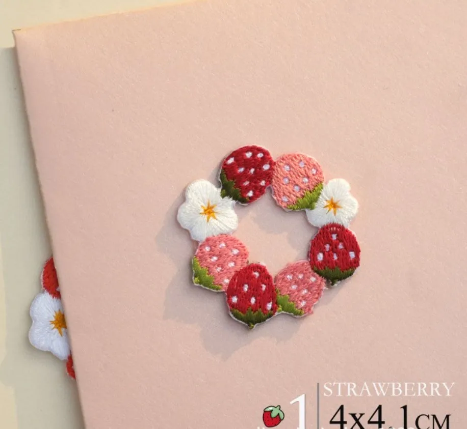 Patch hot patch on clothes fashion sweetheart strawberry doughnut pattern clothing repair DIY design accessories | Дом и сад